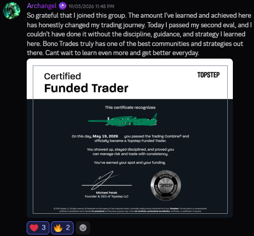 Funded account or payout screenshot