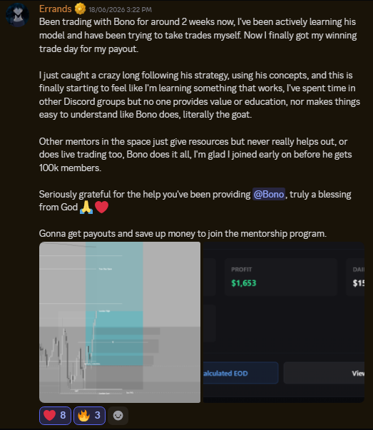 Discord testimonial screenshot