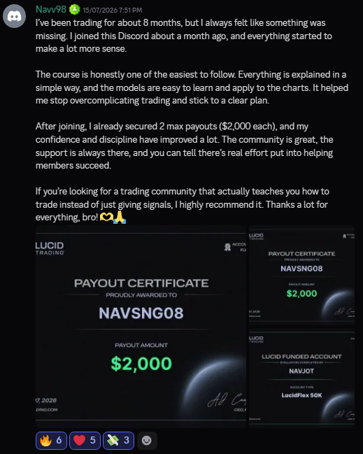 Discord testimonial screenshot
